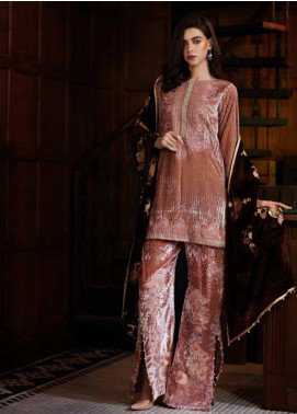 Charizma Embroidered Velvet Winter Collection Design 07 2019